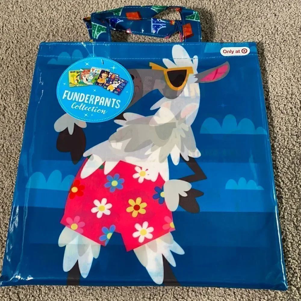 Kids Books - Funderpants Collection 5 Books in Storage Tote NWT
